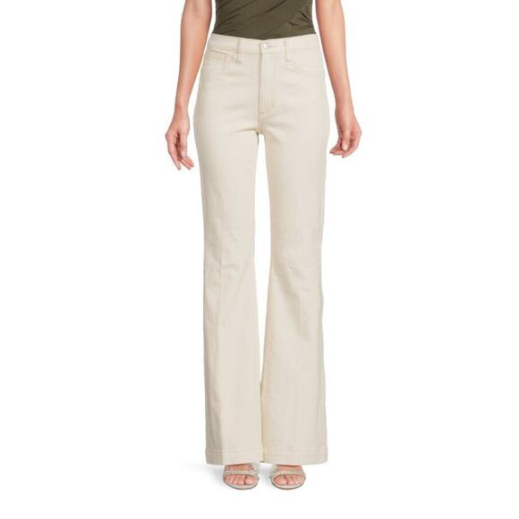 JOE'S JEANS High Rise Flare Womens 26 Vanilla Girl Old Money Monochromatic - Picture 1 of 13